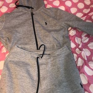 Men’s small polo Ralph Lauren grey/black sweatsuit